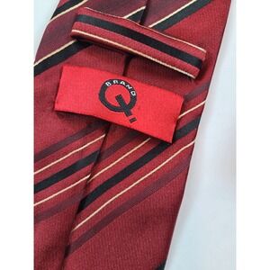 BRAND Q Red Striped Silk Neck Tie Men's Formal Business‎ Accessory